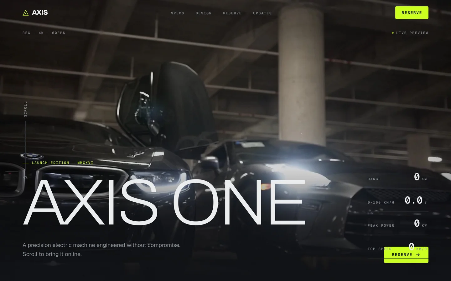 Axis template screenshot