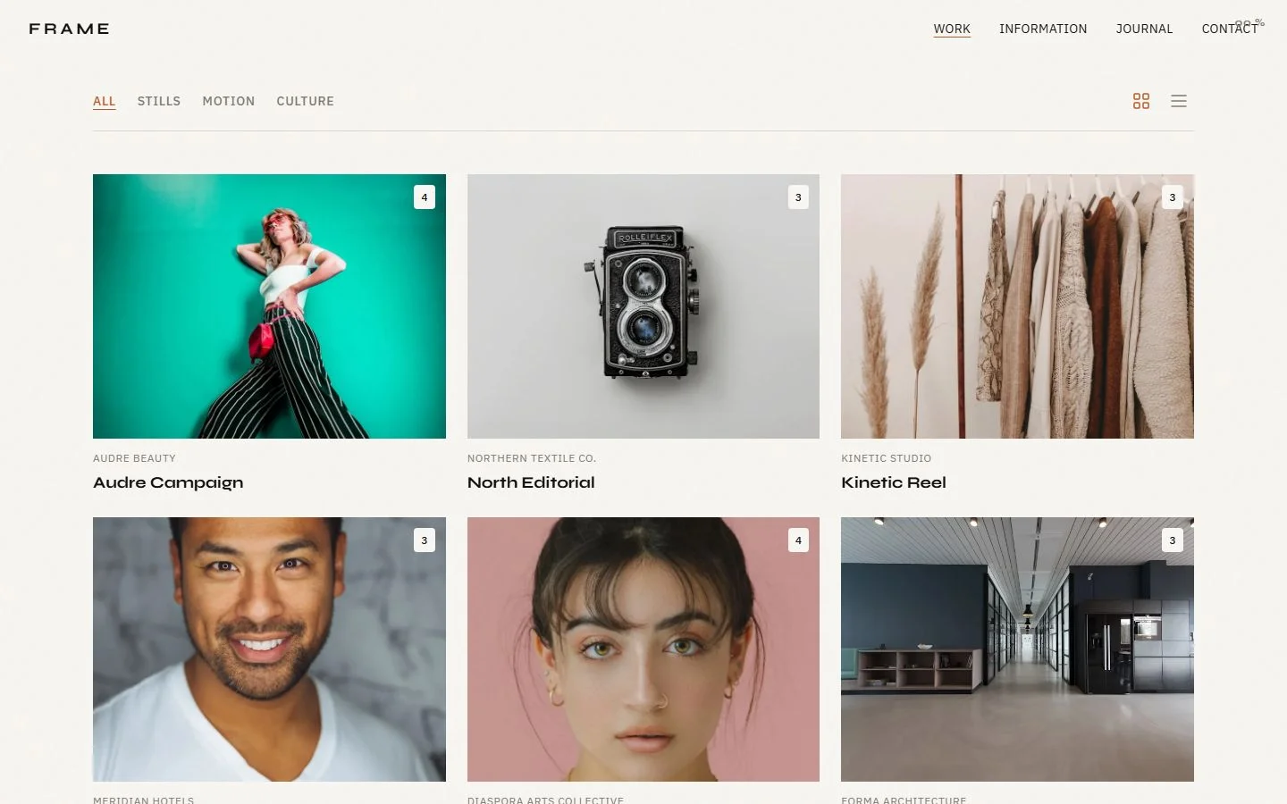 Frame template screenshot