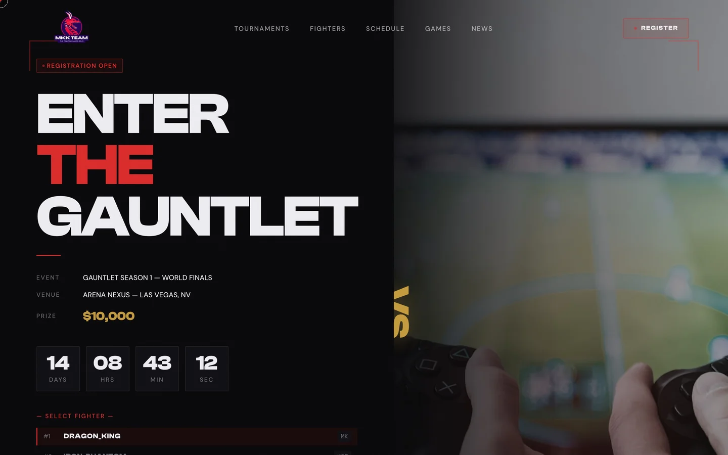 Gauntlet template screenshot