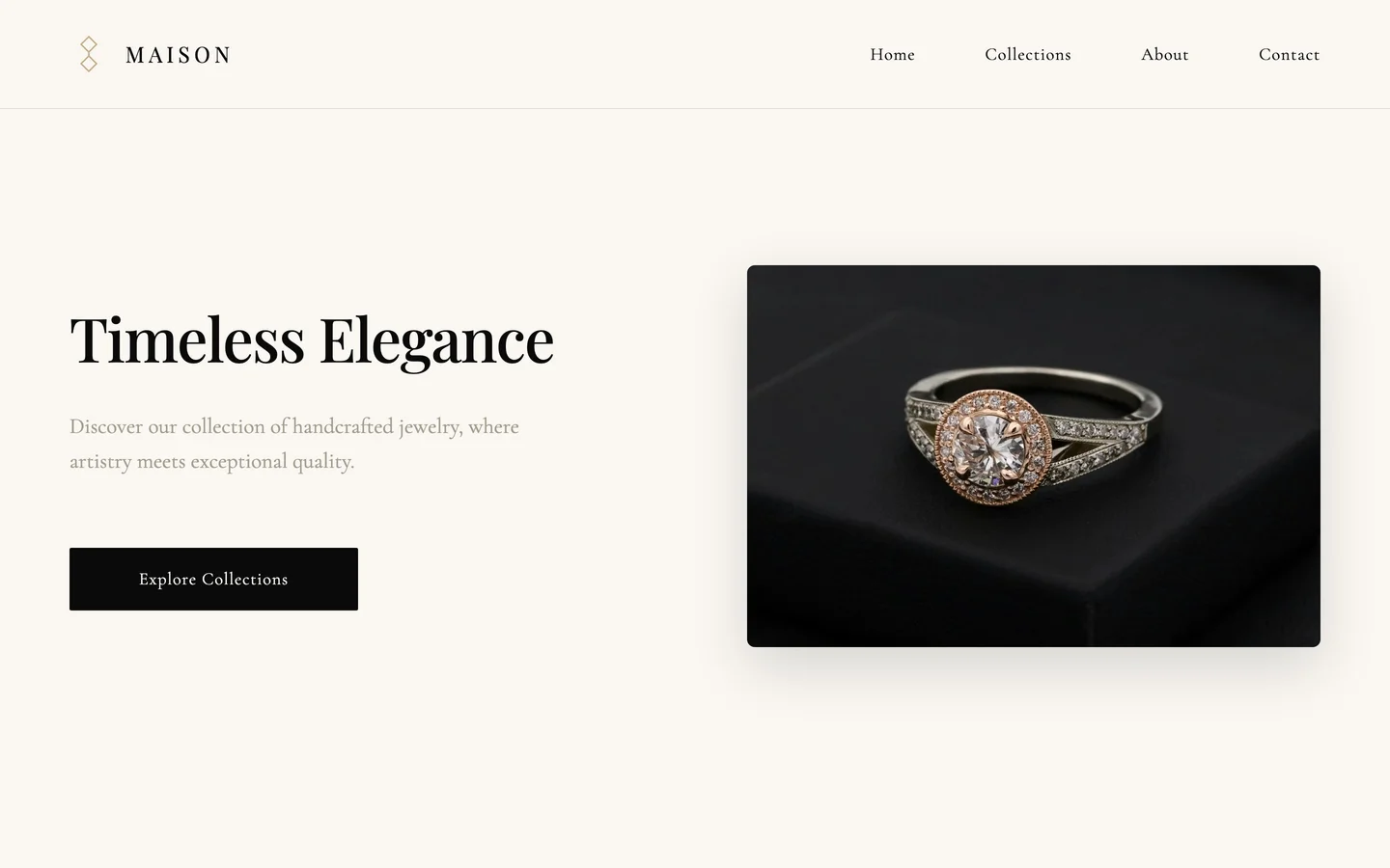 Maison Jewelry template screenshot