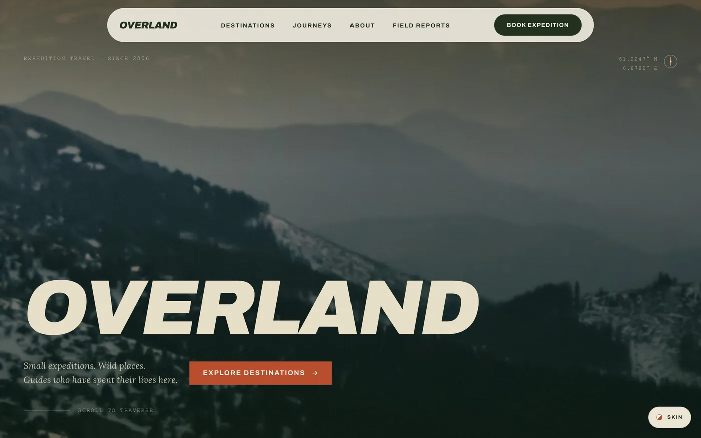 Overland template screenshot