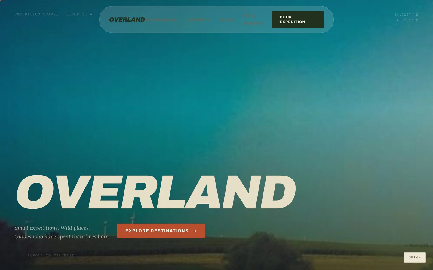 Overland template screenshot