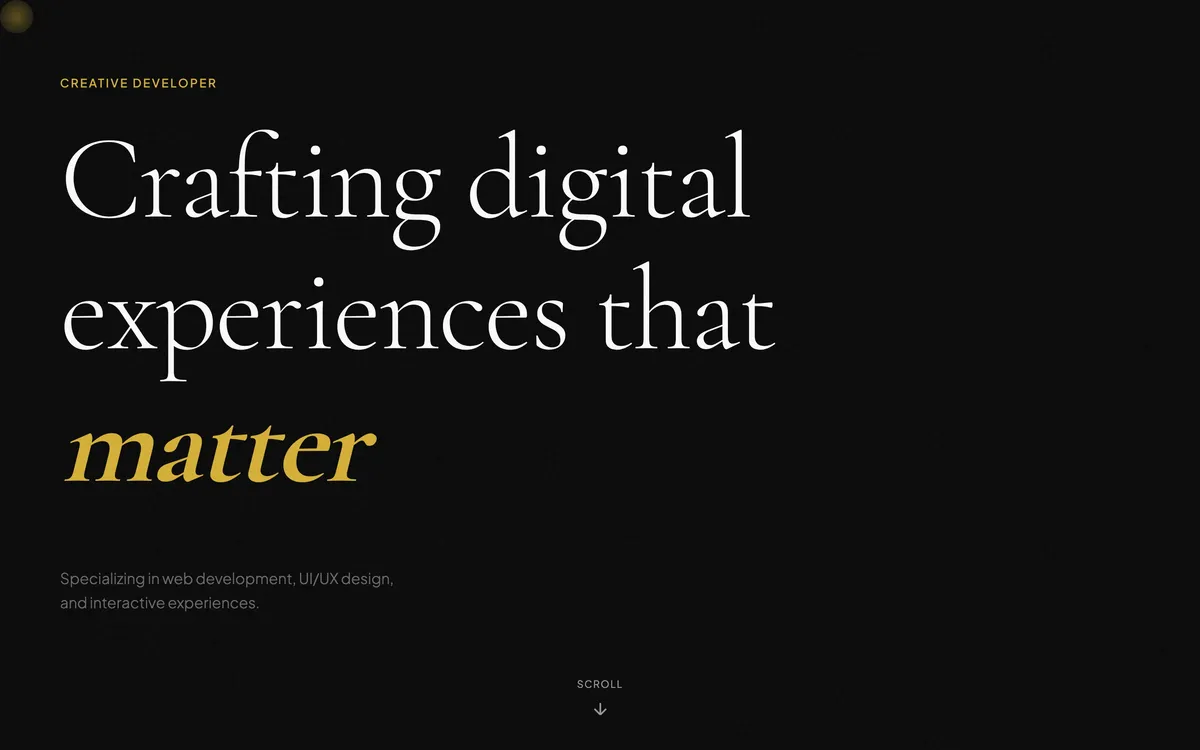 Portfolio Minimal template screenshot