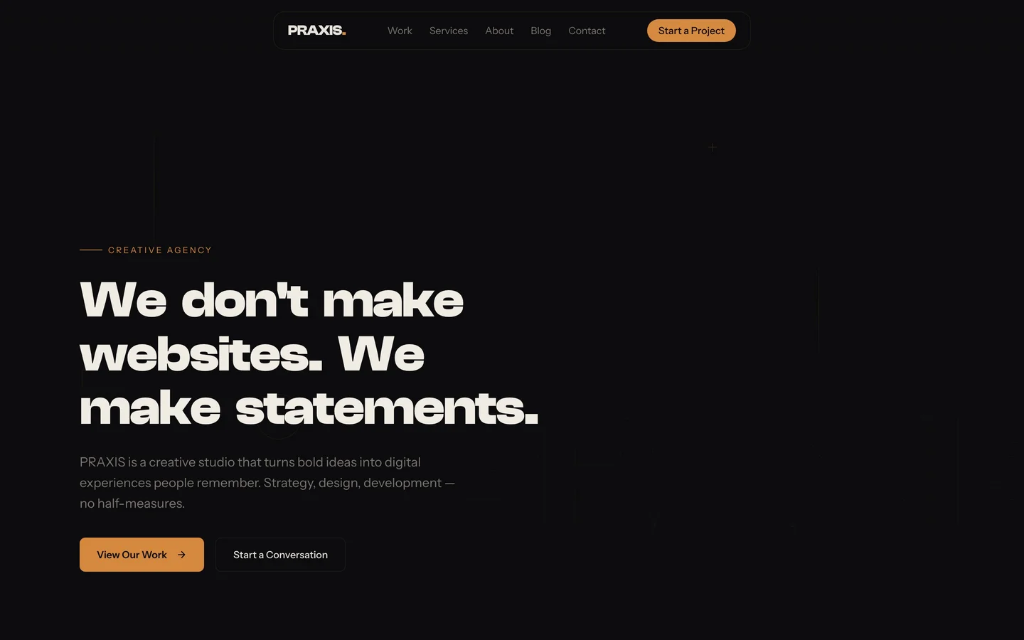 Praxis template screenshot